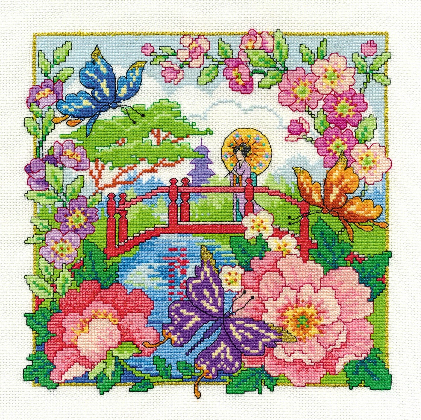 Counted Cross Stitch Kit - Oriental Landscape