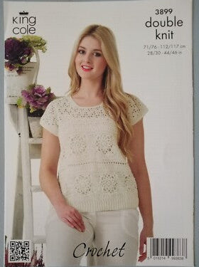 Crochet Pattern 3899 - Sweater & Top in Cotton DK