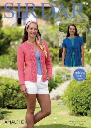 Knitting Pattern 7926 - Cardigans in Amalfi DK
