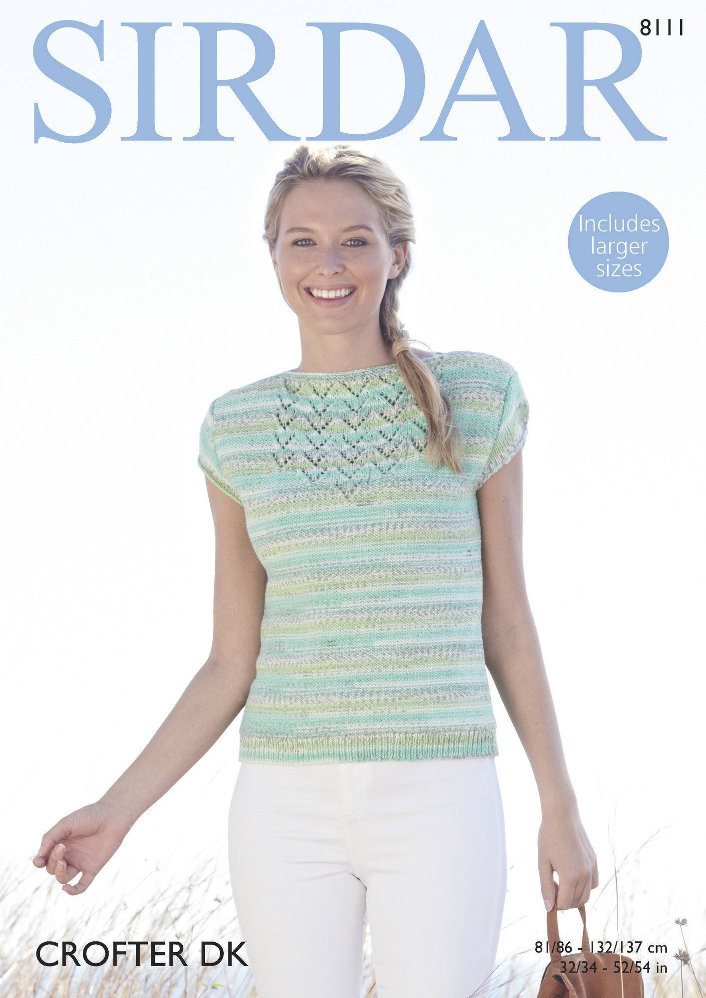 Knitting Pattern 8111 - Slash Neck Top in Crofter DK