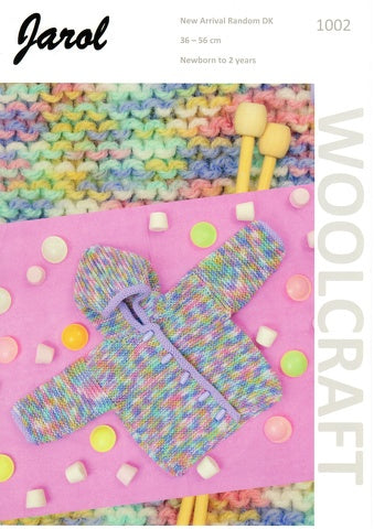 Knitting Pattern 1002 - Baby's Hooded Jacket in New Arrival DK