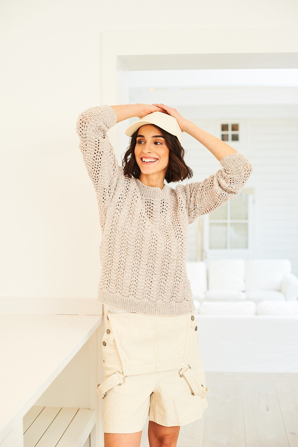 Knitting Pattern 10059 - Women's Sweater, Top, & Hat in Recreate DK