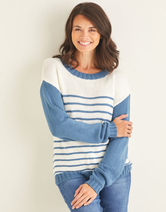 Knitting Pattern 10100 - BRETON SWEATER IN SIRDAR NO 1 DK