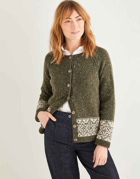 Knitting Pattern 10156 - WOMEN’S YORKSHIRE FAIRISLE CARDIGAN IN SIRDAR HAWORTH TWEED