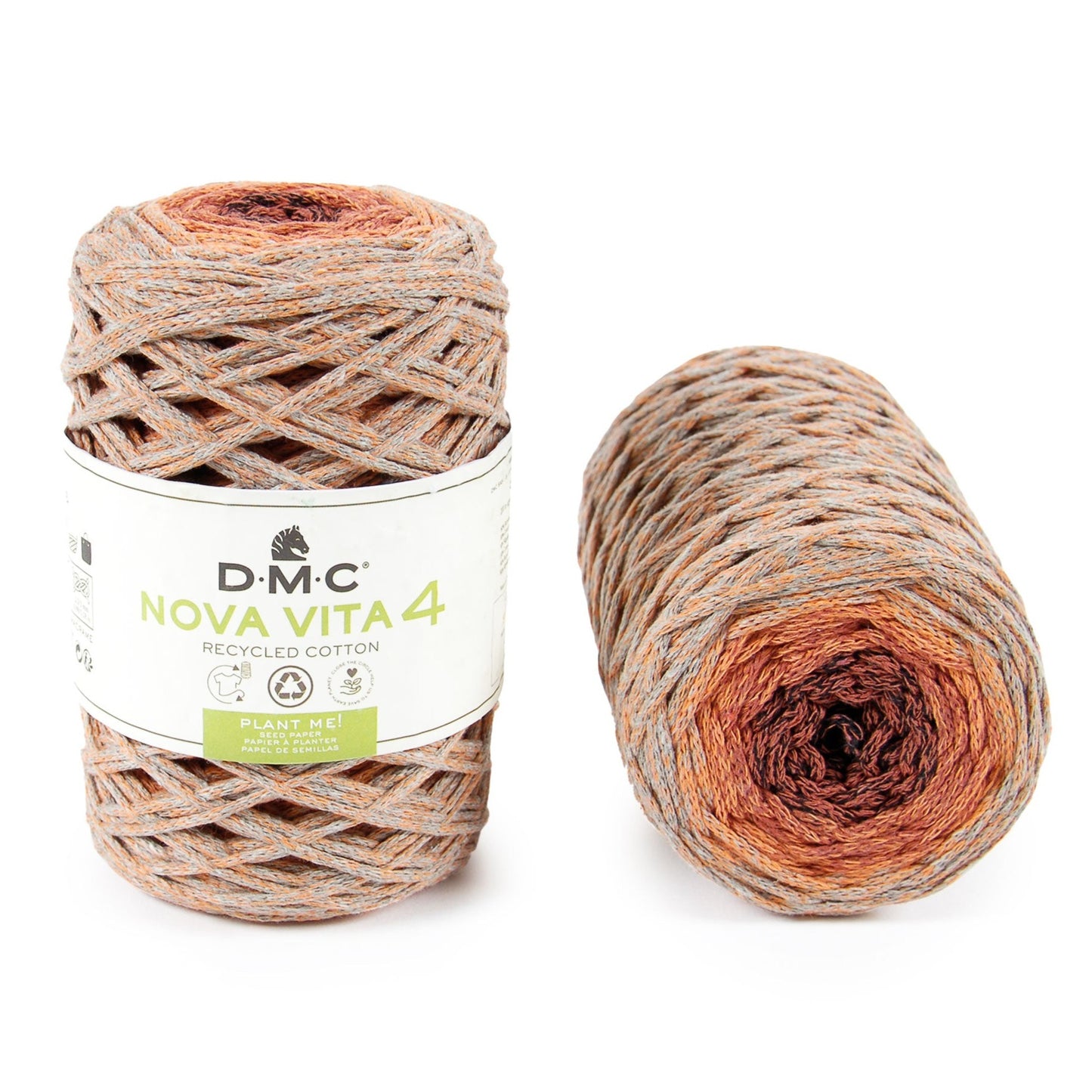 NOVA VITA 4 - Recycled Cotton for Macrame, Knitting & Crochet - MULTI-COLOURED