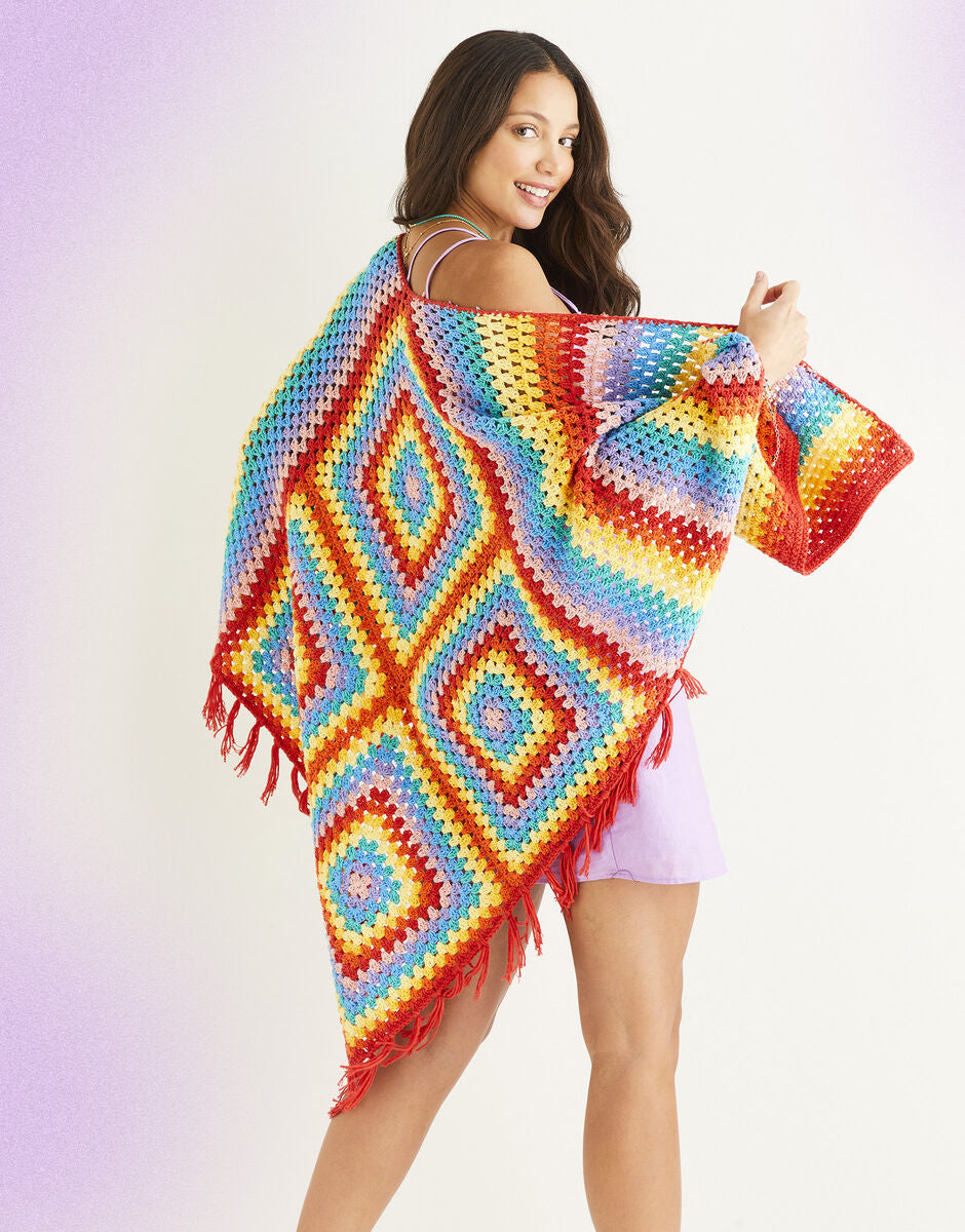 PDF - Crochet Pattern 10523 - GLASTO PONCHO IN SIRDAR STORIES DK