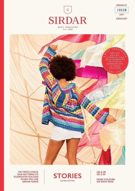 PDF - Crochet Pattern 10528 - HOODSTOCK HOODIE IN SIRDAR STORIES DK