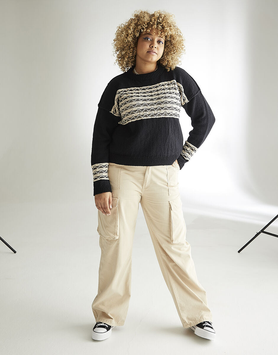 Knitting Pattern 10573 - MEAN STREETS SWEATER IN SIRDAR STORIES DK