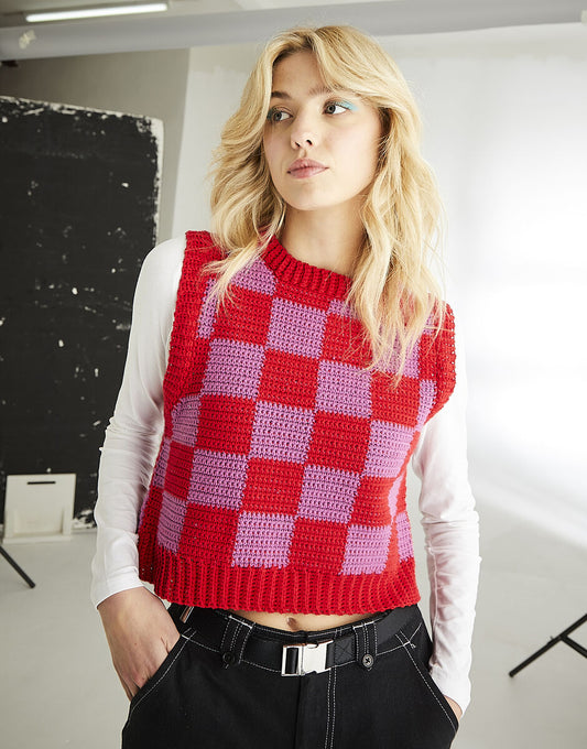 PDF - Crochet Pattern 10577 - GRIDLOCK CROCHET VEST IN SIRDAR STORIES DK
