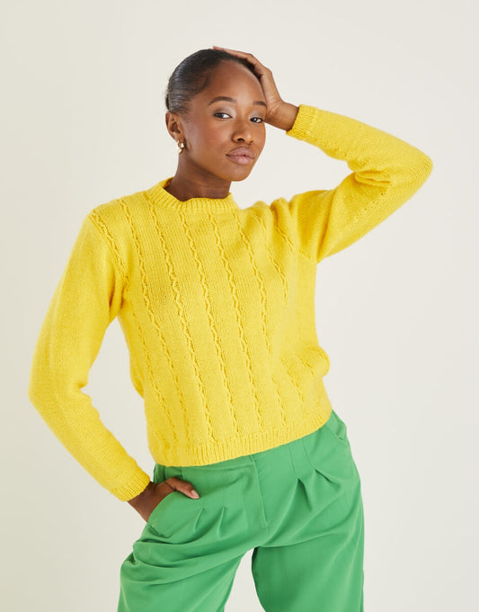 PDF - Knitting Pattern 10591 - ROUND NECK SWEATER IN HAYFIELD BONUS DK