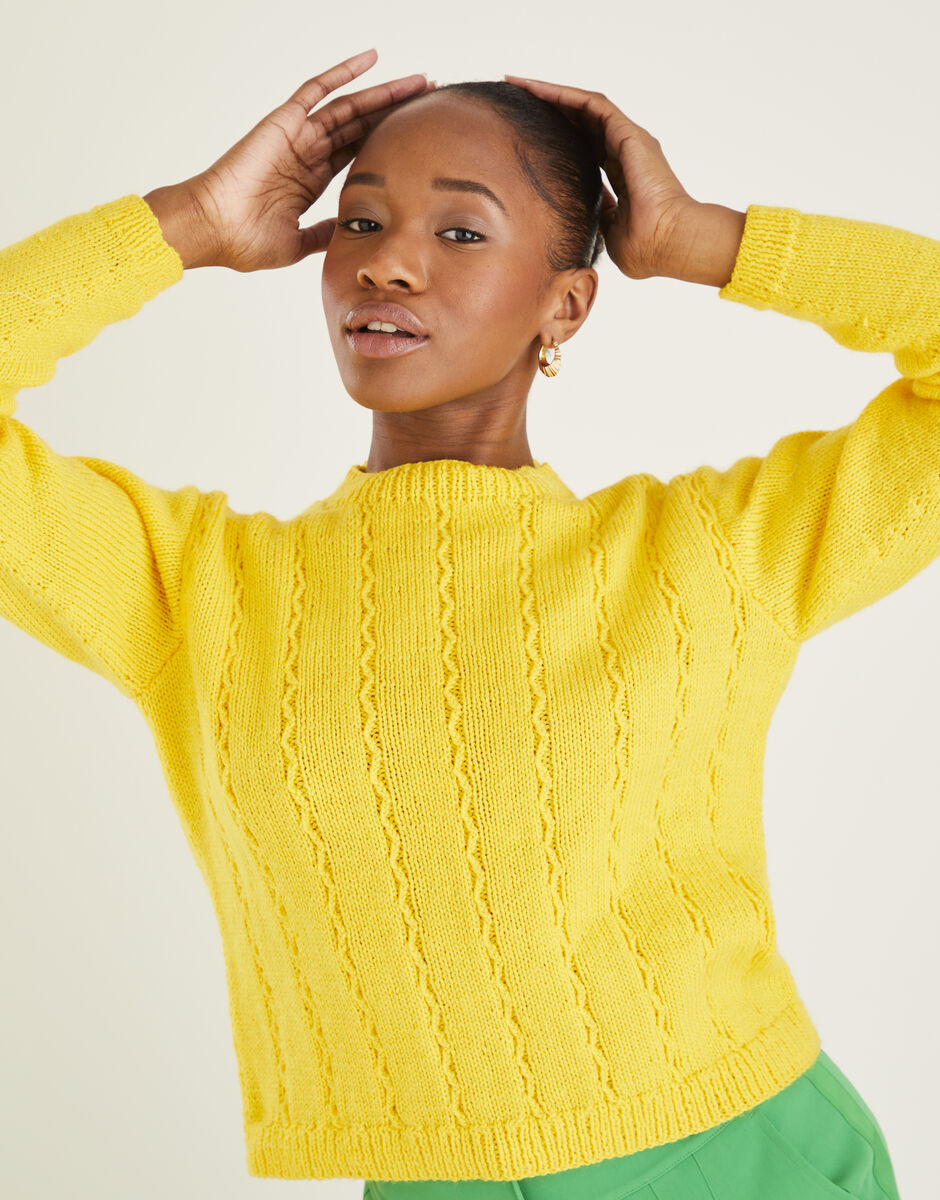 PDF - Knitting Pattern 10591 - ROUND NECK SWEATER IN HAYFIELD BONUS DK