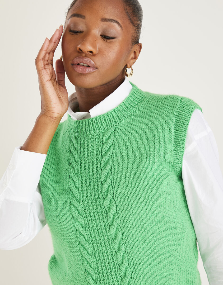 PDF - Knitting Pattern 10597 - SWEATER VEST IN HAYFIELD BONUS DK