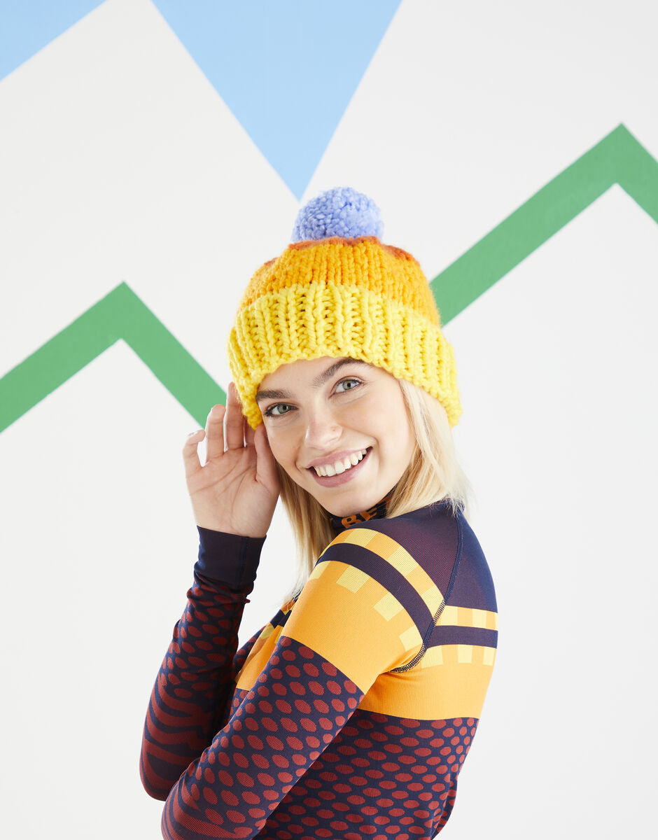Knitting Pattern 10625 - APRES SKI POM POM HATS IN BONUS SUPER CHUNKY