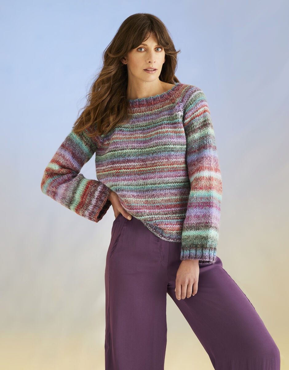 Knitting Pattern 10702 - WHIRLPOOL SWEATER IN SIRDAR JEWELSPUN WITH WOOL CHUNKY