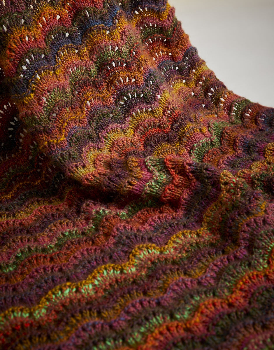 Knitting Pattern 10723 - RIPPLING MEADOW BLANKET IN SIRDAR JEWELSPUN ARAN
