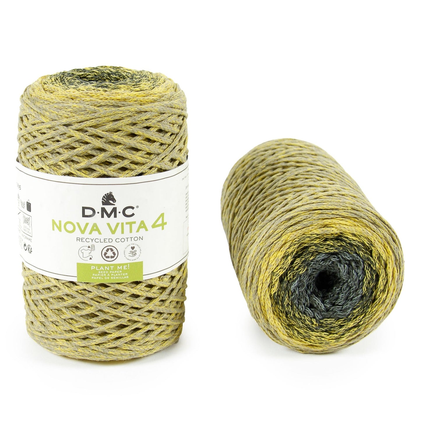 NOVA VITA 4 - Recycled Cotton for Macrame, Knitting & Crochet - MULTI-COLOURED