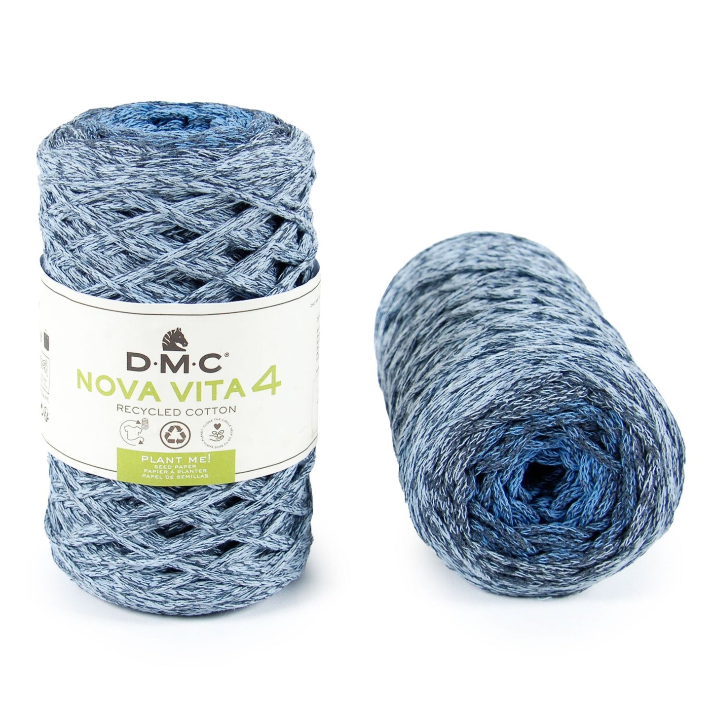 NOVA VITA 4 - Recycled Cotton for Macrame, Knitting & Crochet - MULTI-COLOURED