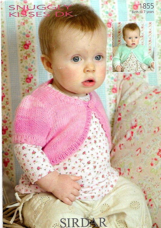 Knitting Pattern 1855 - Bolero/Cardigan Snuggly Kisses DK