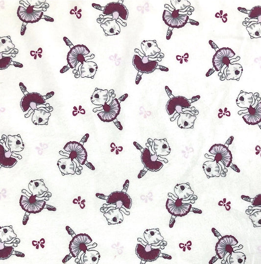 BALLET CATS BRUSHED COTTON