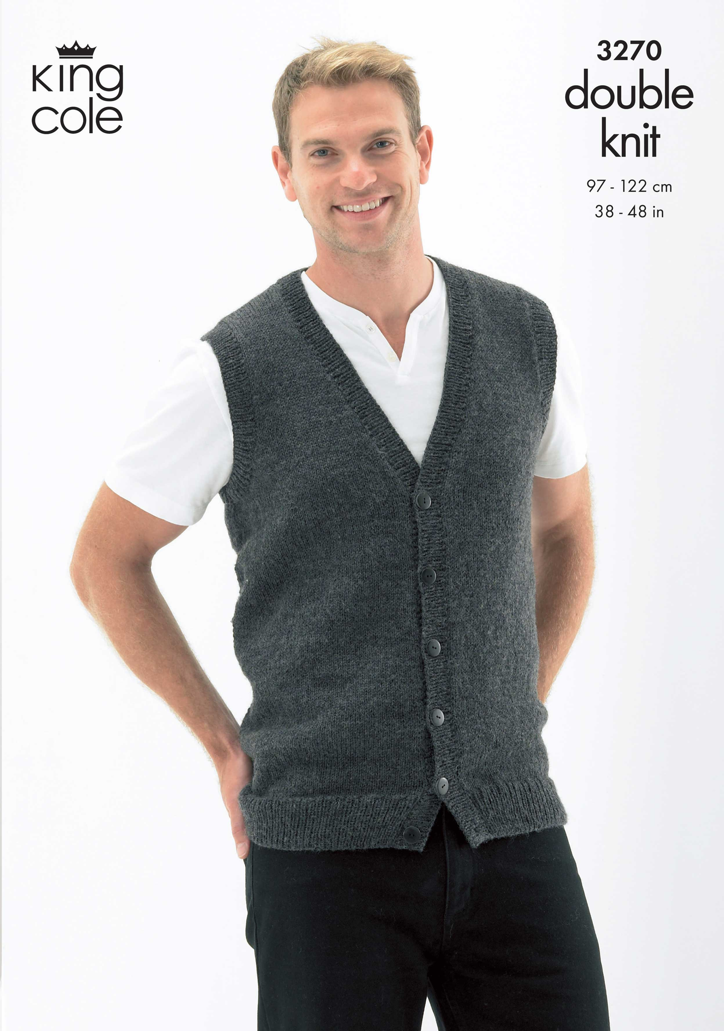 Knitting Pattern 3270 - Slipover and Waistcoat Knitted in Merino Blend DK