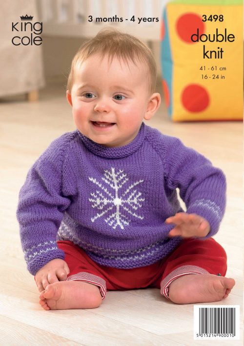 Knitting Pattern 3498 - Christmas Sweater and Dress Knitted in Comfort DK