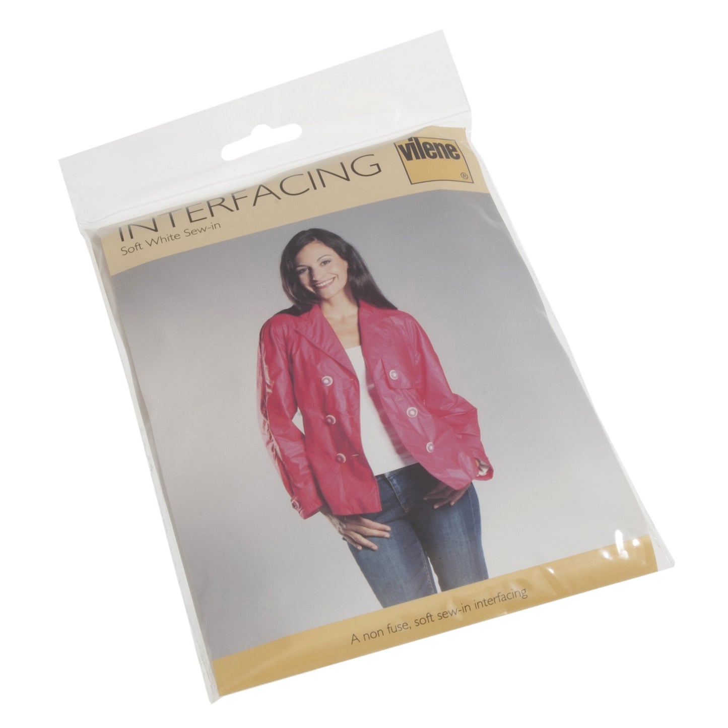 INTERFACING - MEDIUM WEIGHT - SEW IN - WHITE