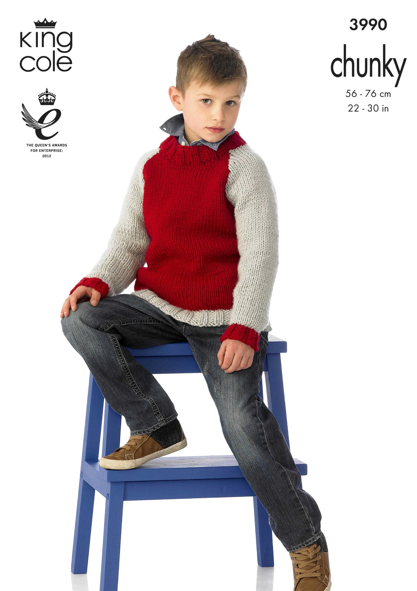 Knitting Pattern 3990 - Children’s Sweaters Knitted with Comfort Chunky
