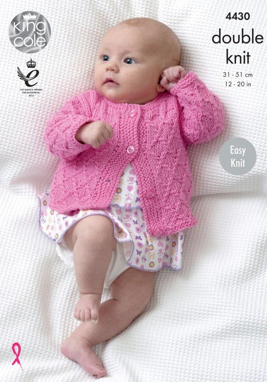 Knitting Pattern 4430 - Blanket, Jackets, Gilet and Hat Knitted with Cottonsoft DK