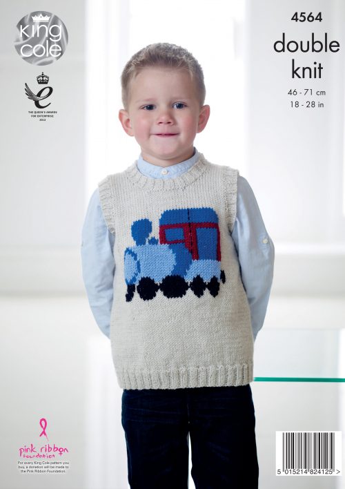 Knitting Pattern 4564 - Slipovers Knitted with Pricewise DK
