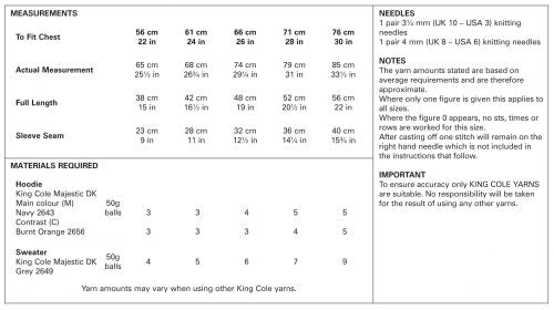 Knitting Pattern 4922 - Hoodie & Sweater Knitted in Majestic DK