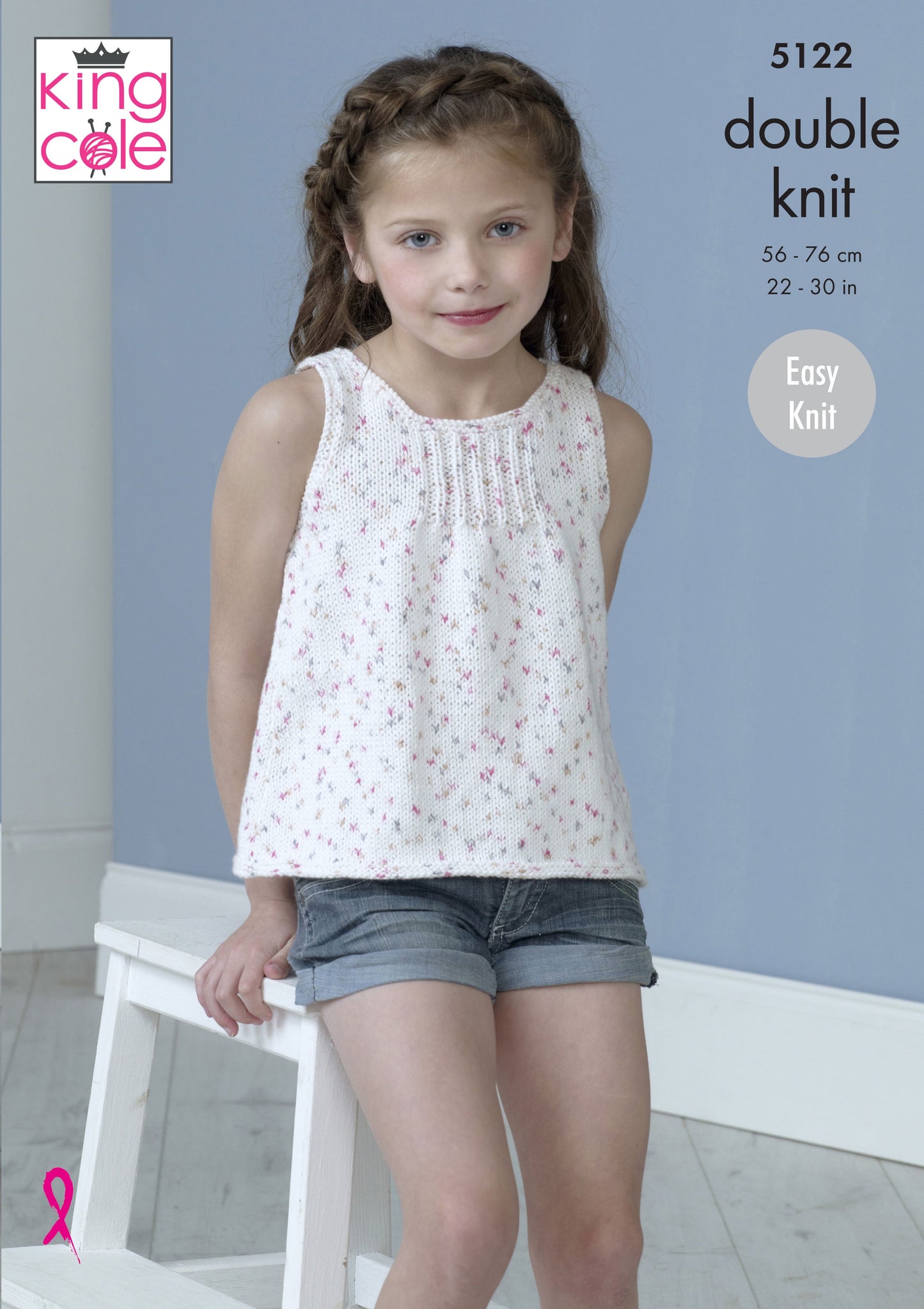 Knitting Pattern 5122 - Tops Knitted in Cottonsoft Candy & Cottonsoft DK
