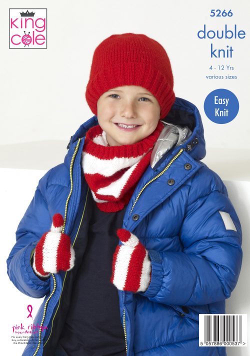 Knitting Pattern 5266 - Scarf, Snood, Hats & Mitts in DK