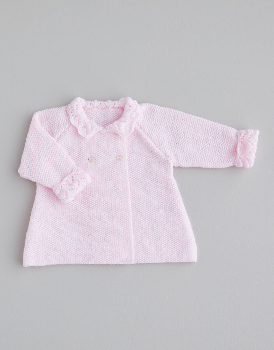 Knitting Pattern 5466 - DRESS & MATINEE COAT IN SNUGGLY 4PLY