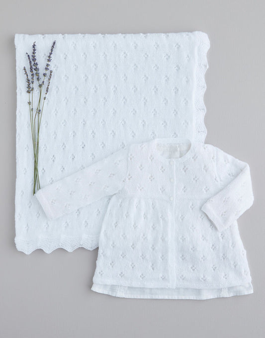 Knitting Pattern 5468 - SHAWL & MATINEE JACKET IN SNUGGLY 2PLY