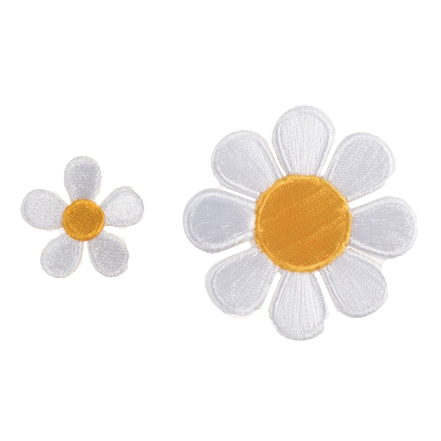 IRON ON MOTIF - White Daisy x 2