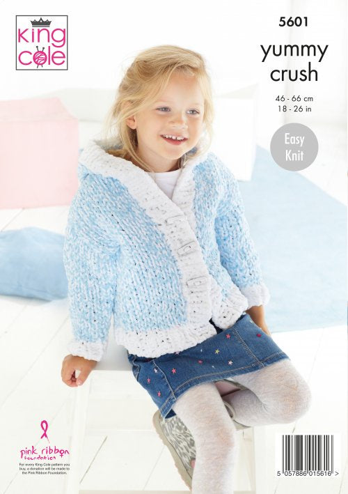 Knitting Pattern 5601 - Cardigans in Yummy Crush Chunky
