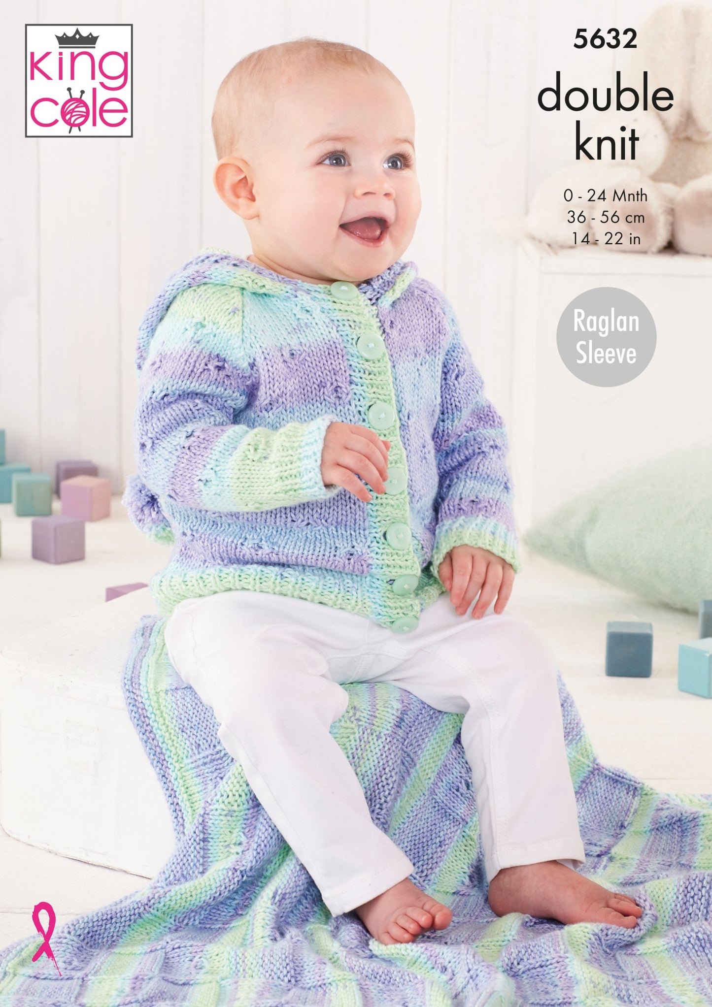 Knitting Pattern 5632 - Baby Set Knitted in Cottonsoft Baby Crush DK