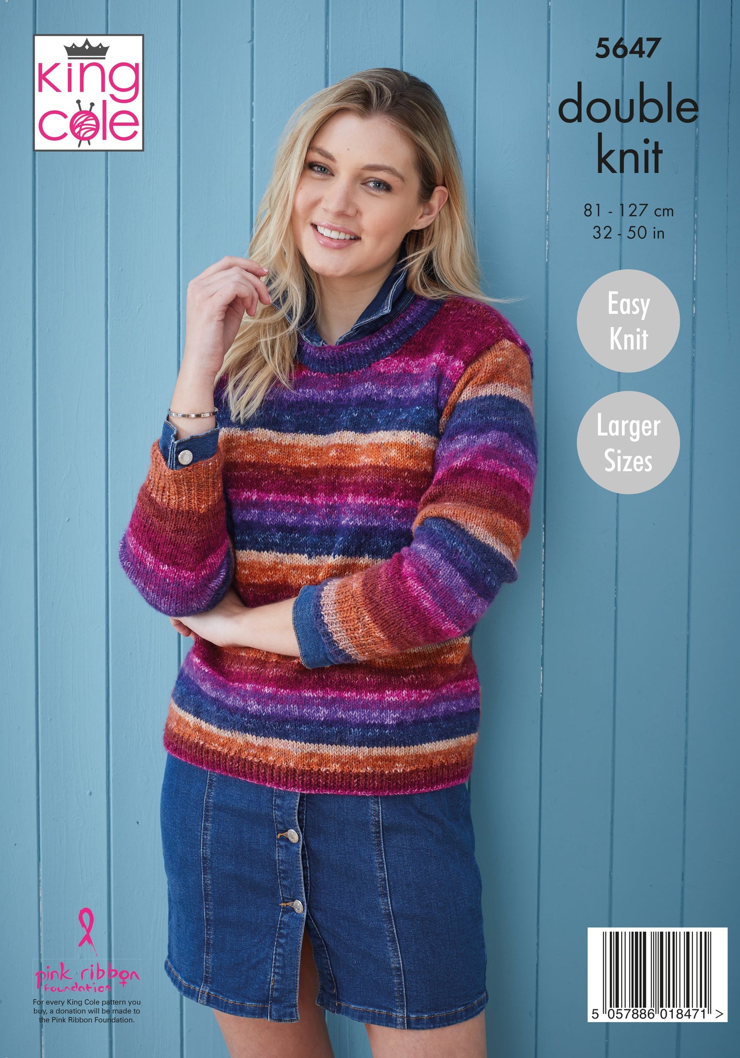 Knitting Pattern 5647 - Sweaters Knitted Bramble DK