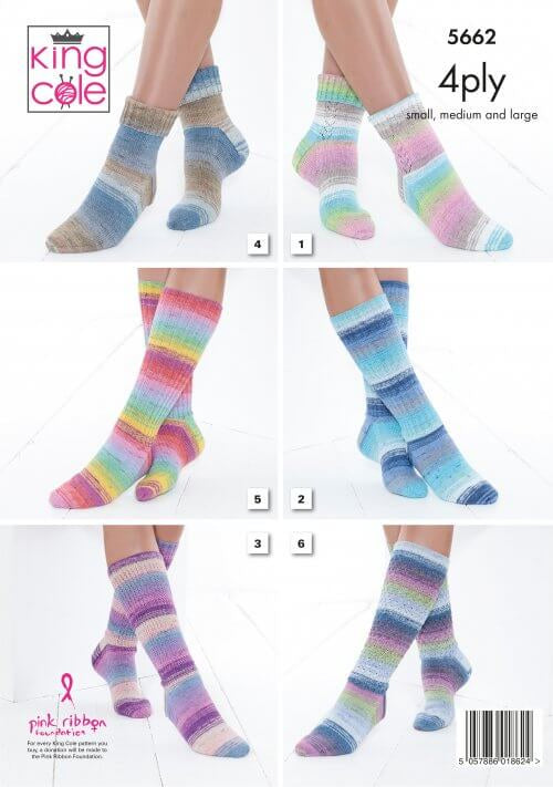 Knitting Pattern 5662 - Socks & Triangular Wrap Knitted in Summer 4Ply