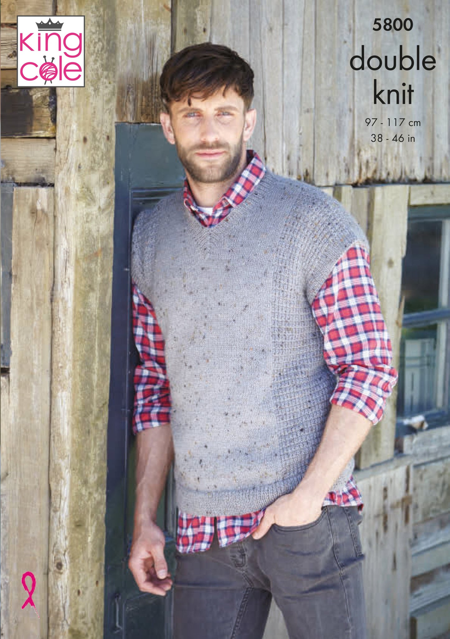 Knitting Pattern 5800 - Waistcoat & Tank Knitted in Homespun DK