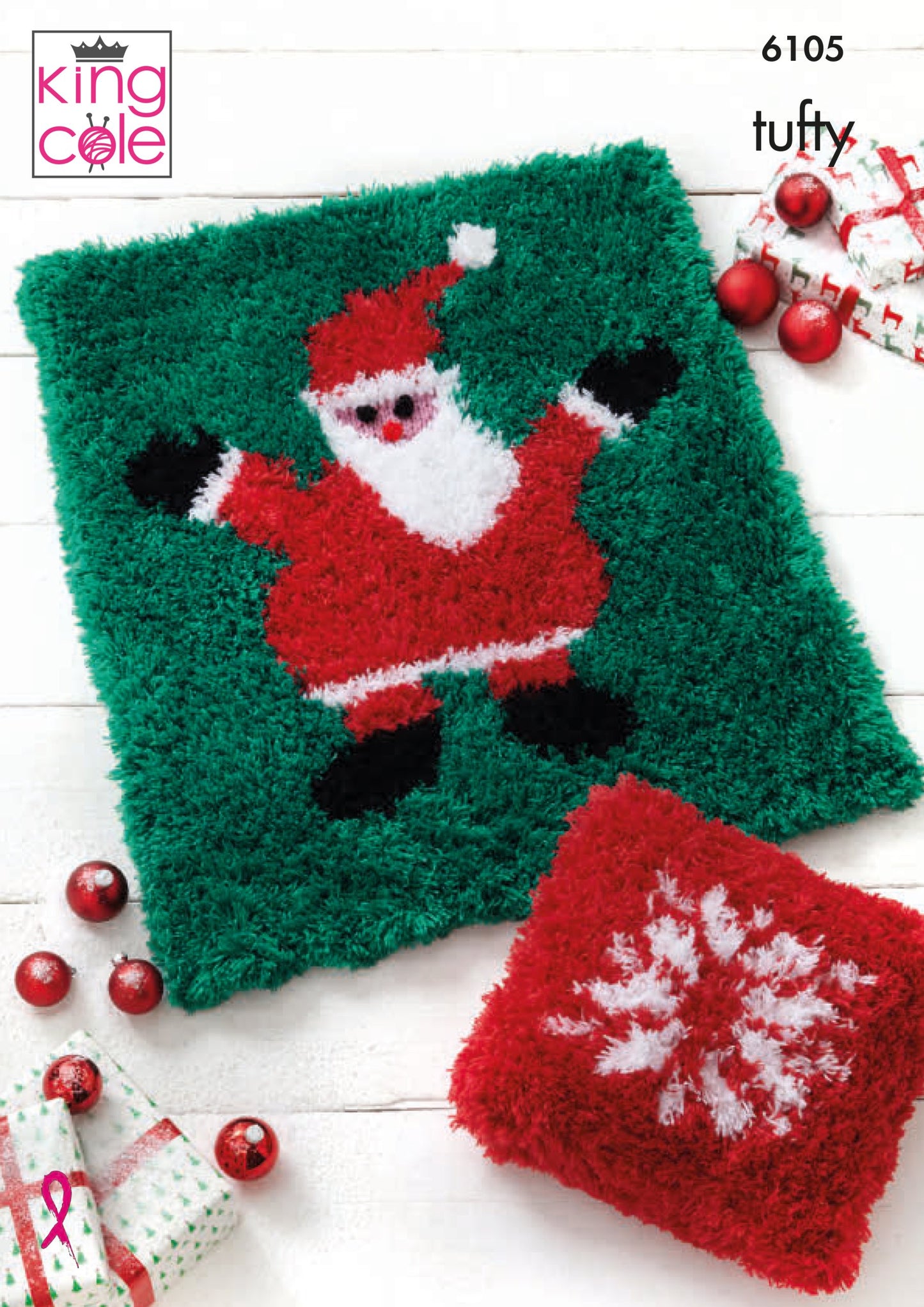 Knitting Pattern 6105 - Blankets & Cushion Cover Knitted in Tufty Super Chunky