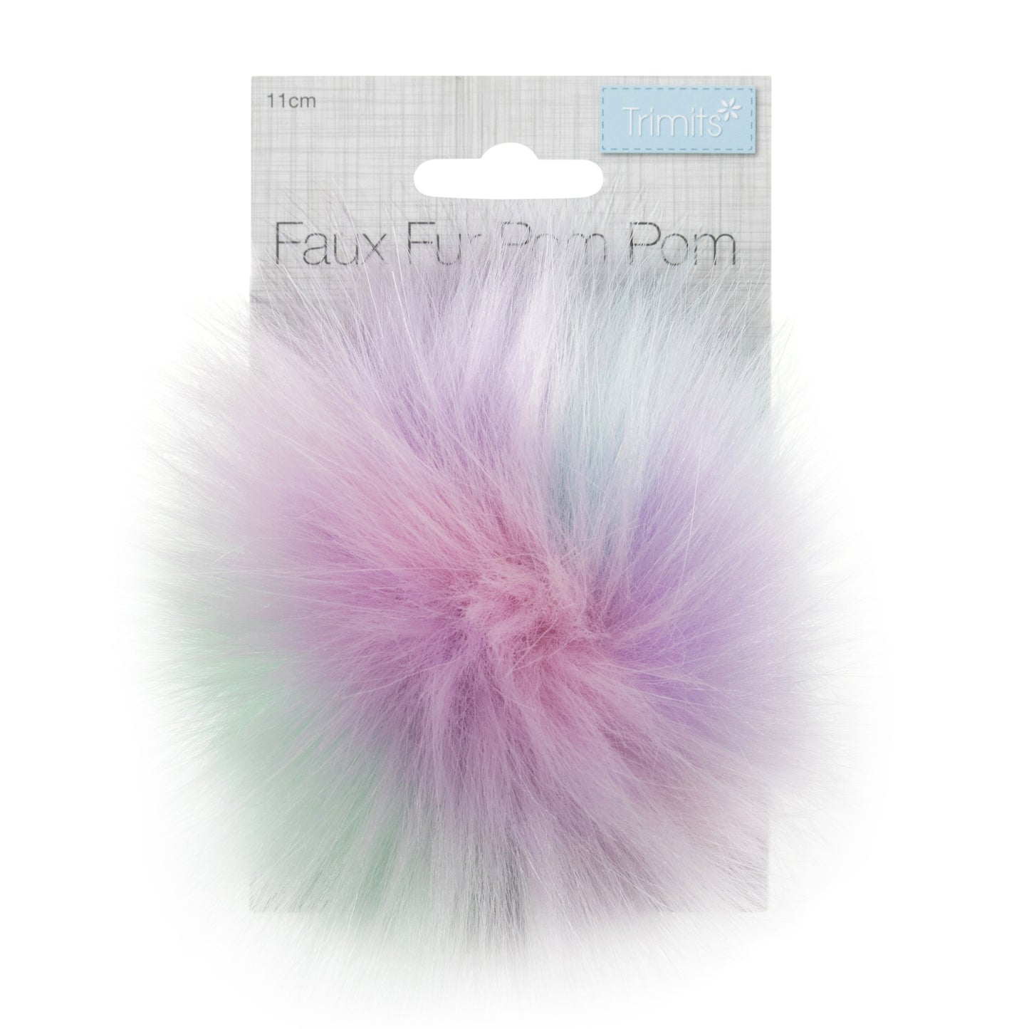 FAUX FUR POM POM - 1 Piece - 11cm - Multi