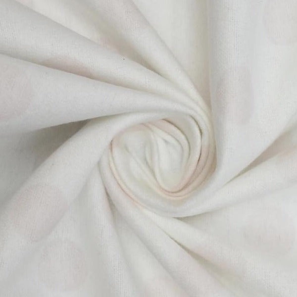 BRUSHED COTTON PINK SPOTS