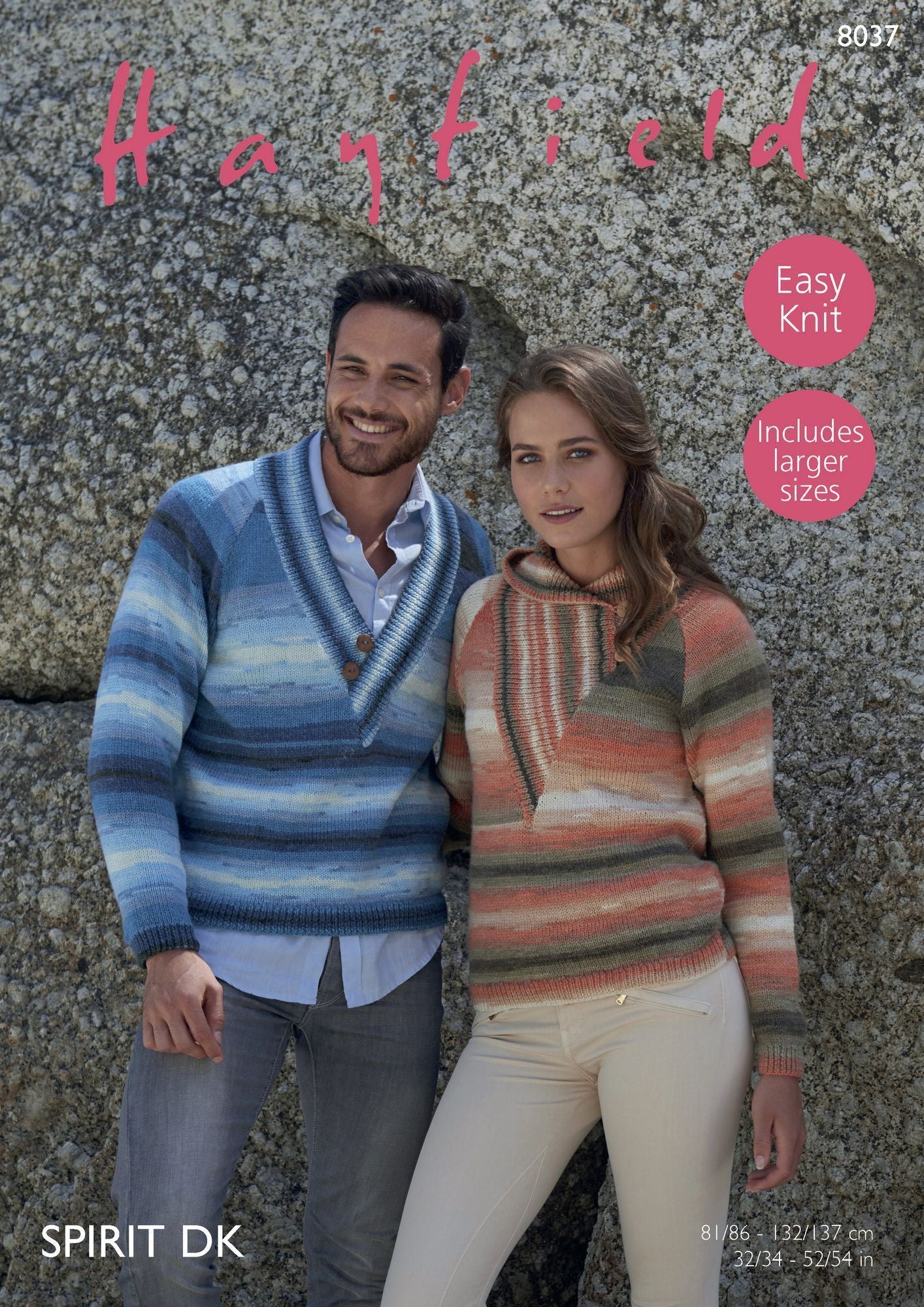 Knitting Pattern 8037 - SWEATERS IN HAYFIELD SPIRIT DK