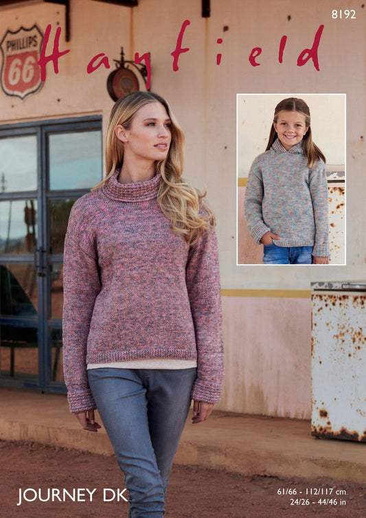 Knitting Pattern 8192 - SWEATERS IN JOURNEY DK