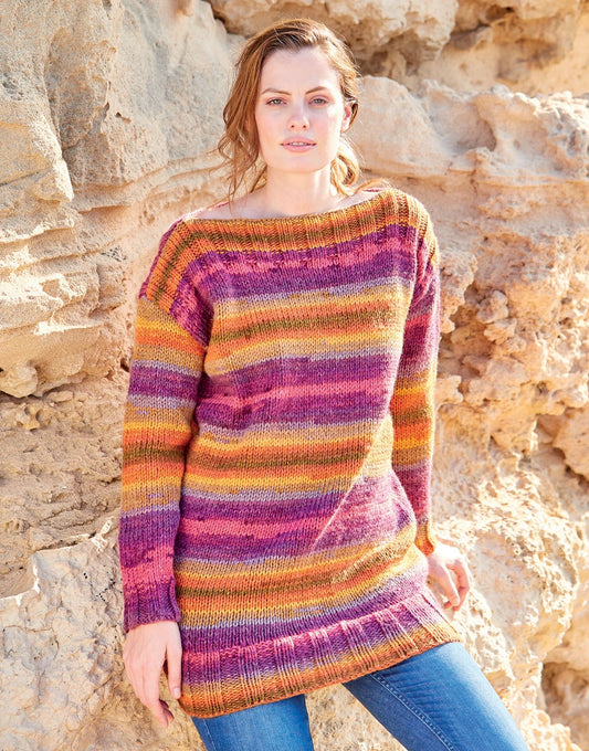 Knitting Pattern 8253 - TUNIC SWEATER IN HAYFIELD SPIRIT CHUNKY
