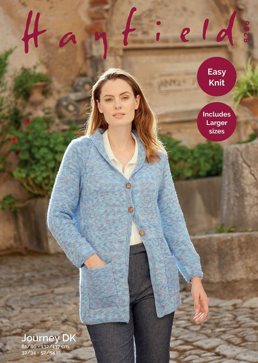 Knitting Pattern 8266 - CARDIGAN IN JOURNEY DK