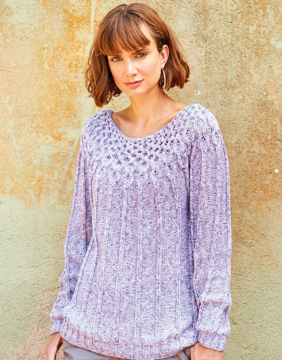 Knitting Pattern 8274 - SWEATER IN SIRDAR NO 1 STONEWASHED ARAN