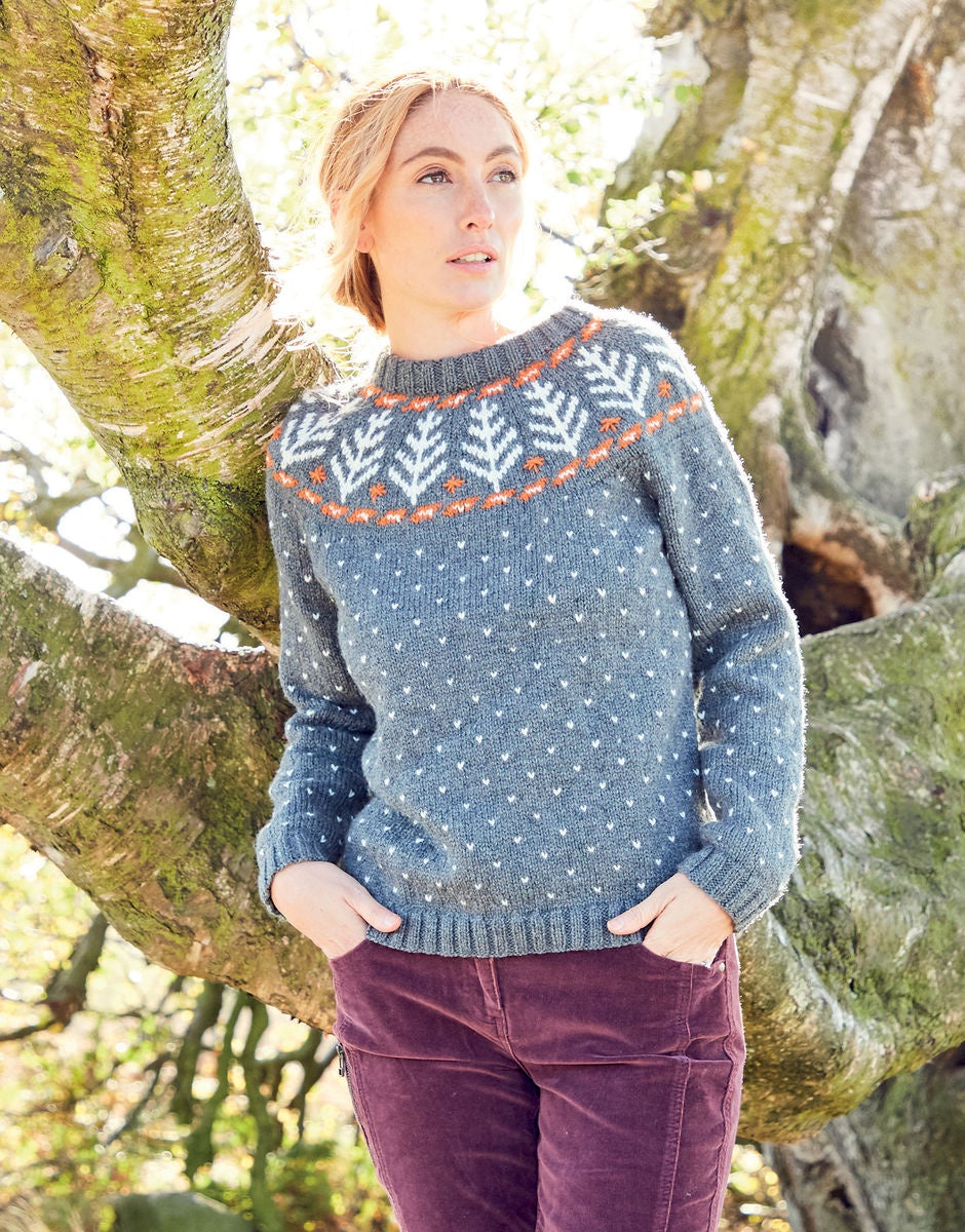 Knitting Pattern 8290 - WOMAN'S SWEATER IN HAYFIELD BONUS DK