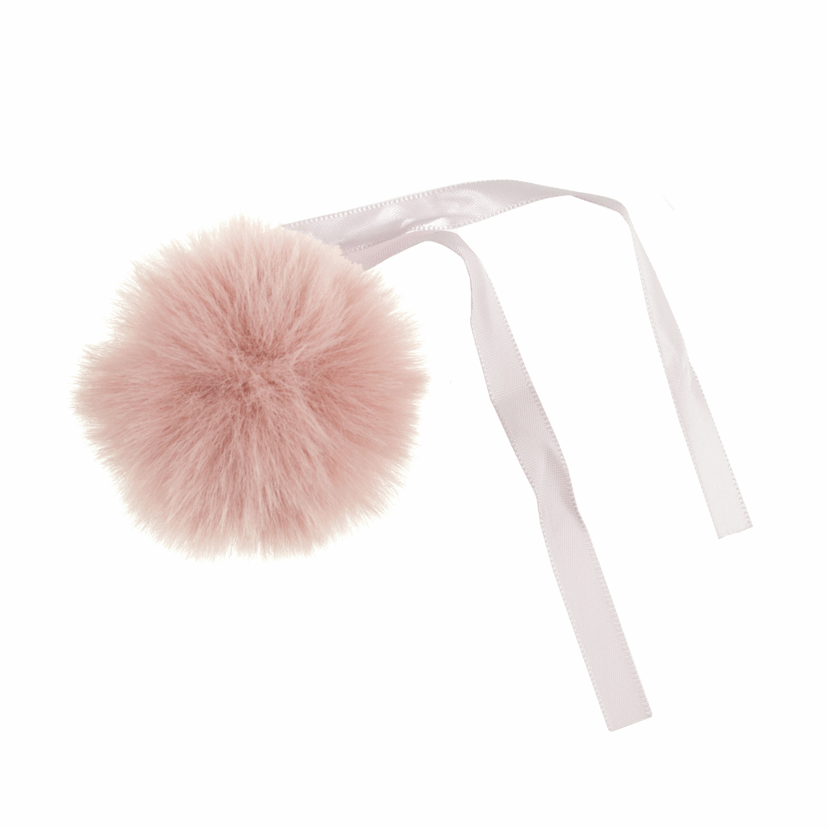FAUX FUR POM POM - 1 PIECE - 6cm - LIGHT PINK